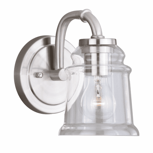 Vaxcel Toledo 1-LT Vanity Light - Satin Nickel - W0239