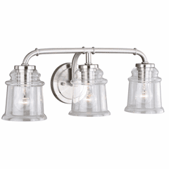 Vaxcel Toledo 3-LT Vanity Light - Satin Nickel - W0241