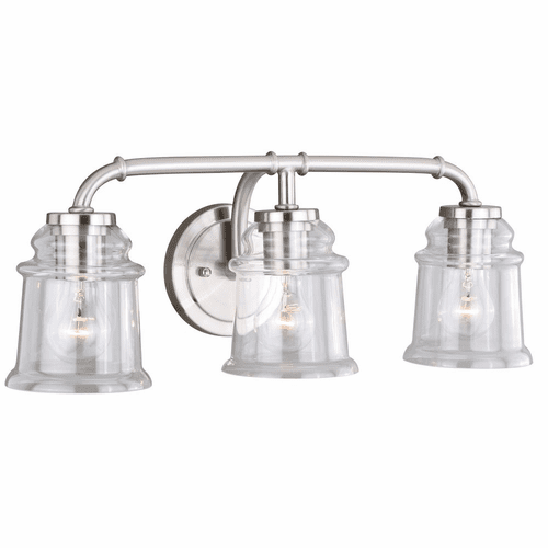 Vaxcel Toledo 3-LT Vanity Light - Satin Nickel - W0241
