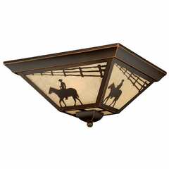 Vaxcel Trail 14" Outdoor Flush Mount - Burnished Bronze - T0109