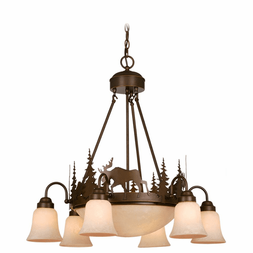 Vaxcel Yellowstone 9-LT Chandelier - Burnished Bronze - CH55606BBZ