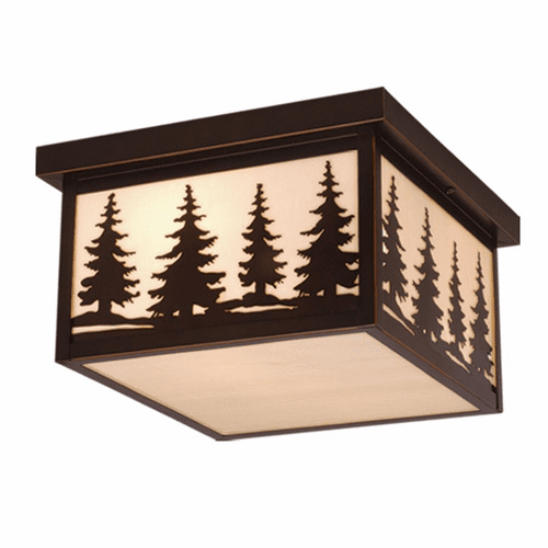 Vaxcel Yosemite 12" Outdoor Ceiling Light - Burnished Bronze - OF33412BBZ