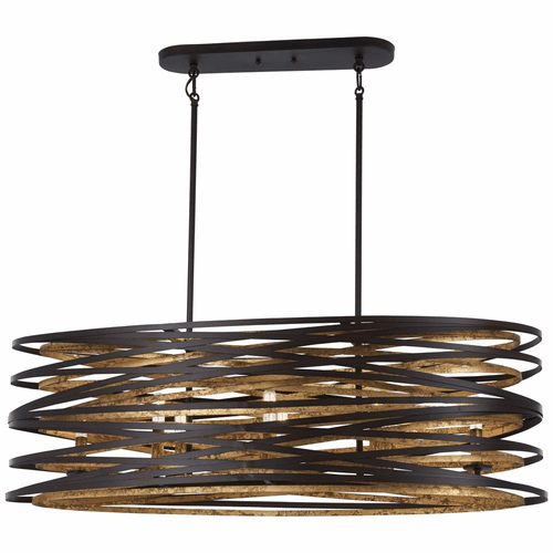 Vortic Flow Island Light - Dark Bronze W/Mosaic Gold Inte - 4676-111