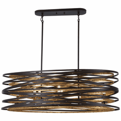 Vortic Flow Island Light - Dark Bronze W/Mosaic Gold Inte - 4676-111