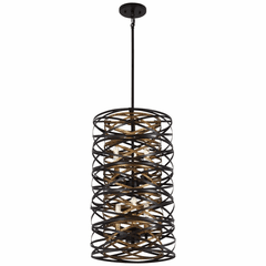 Vortic Flow Pendant - Dark Bronze W/Mosaic Gold Inte - 4672-111 Vortic Flow Pendant - Dark Bronze W/Mosaic Gold Inte - 4672-111