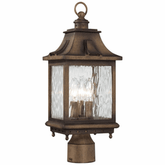 Wilshire Park 3-LT Post Mount - Portsmouth Bronze - 72116-149