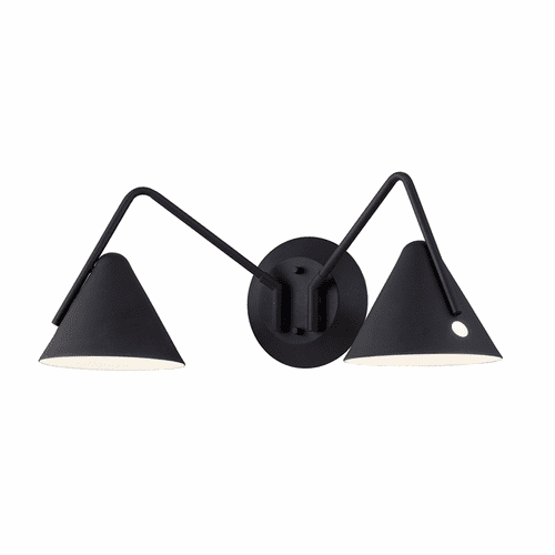 Zag 2-Light Wall Sconce - Matte Black - Textured - NSH-4242-MBTX