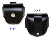 Belt Holster for Snuff/Tobacco Chew - Black Leather