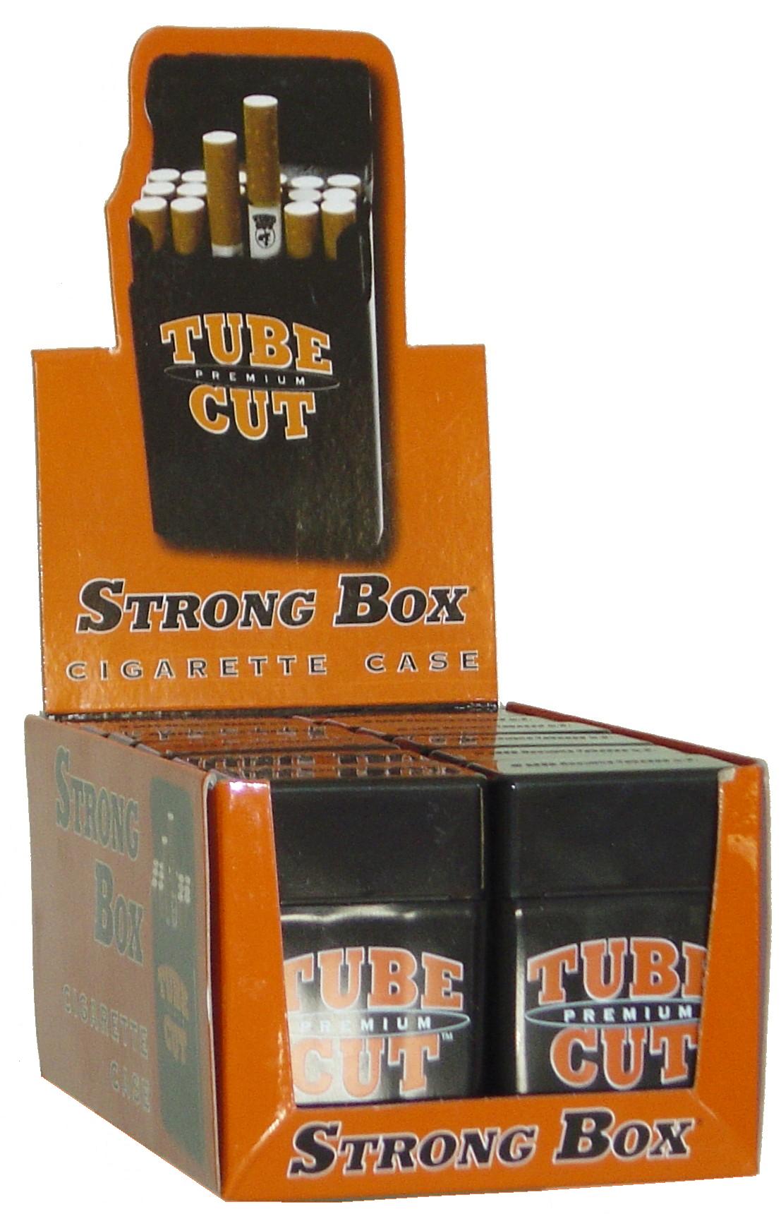 tube cut cigarette case Gambler Tube Cut 100's Strong Box