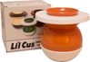 Li'l Cus Cuspidor - Spittoon for Smokeless Tobacco - Orange and White