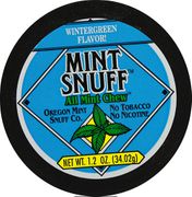 Oregon Mint Snuff Co. - Mint Snuff - All Mint Chew - Wintergreen Flavor - 1.2oz Tin