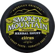 Smokey Mountain Premium Herbal Snuff CITRUS 1.0oz Canister Tobacco Free