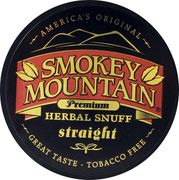 Smokey Mountain Premium Herbal Snuff STRAIGHT 1.0oz Canister Tobacco Free
