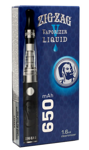 Zig-Zag Vaporizer with USB Charger - Rechargeable, Refillable - Black
