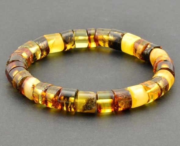 Handmade Natural Baltic Amber Bracelets – Multi-Color Chip Beads – Choose Your Color