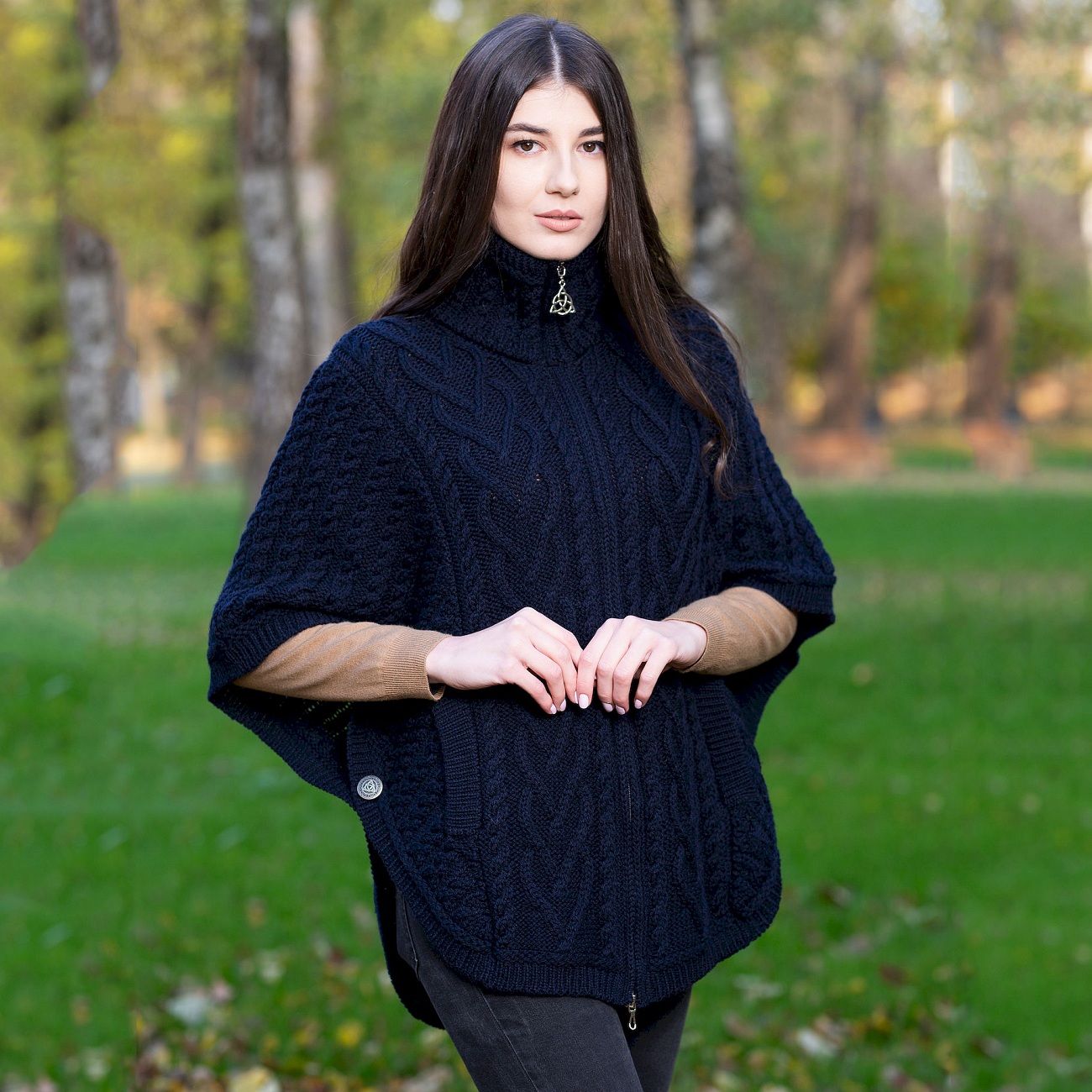 funnel neck poncho