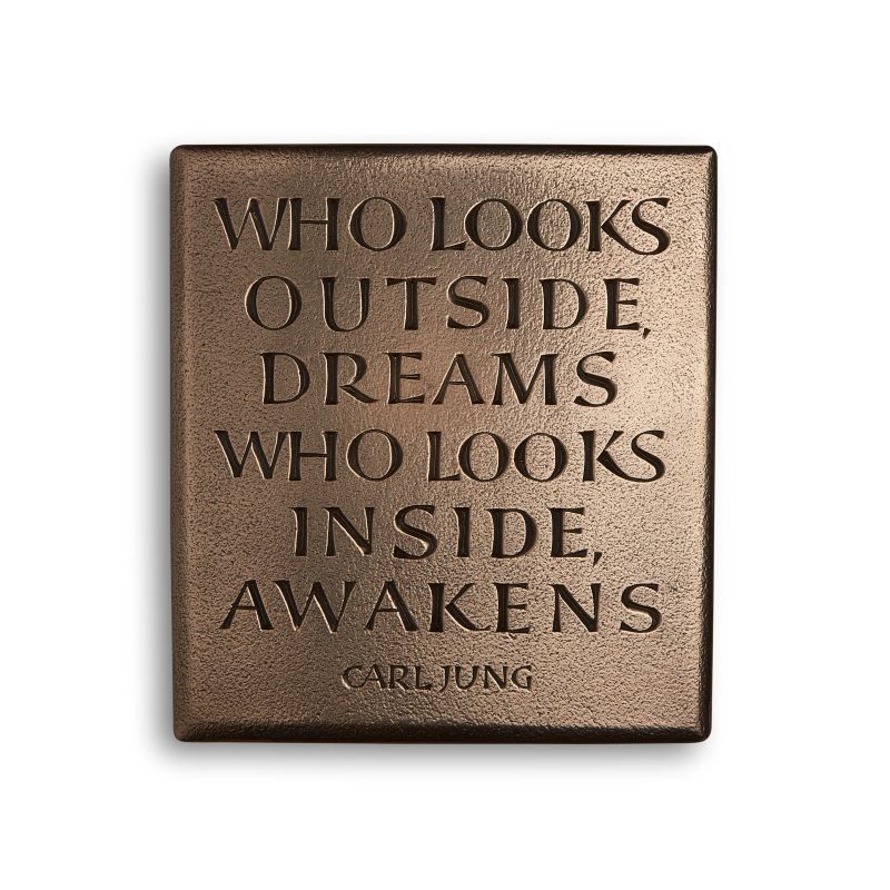 Who looks outside dreams..." Quote Bronze Plaque