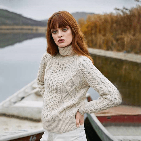 Women's Fisherman Turtleneck Sweater | Keilys.com