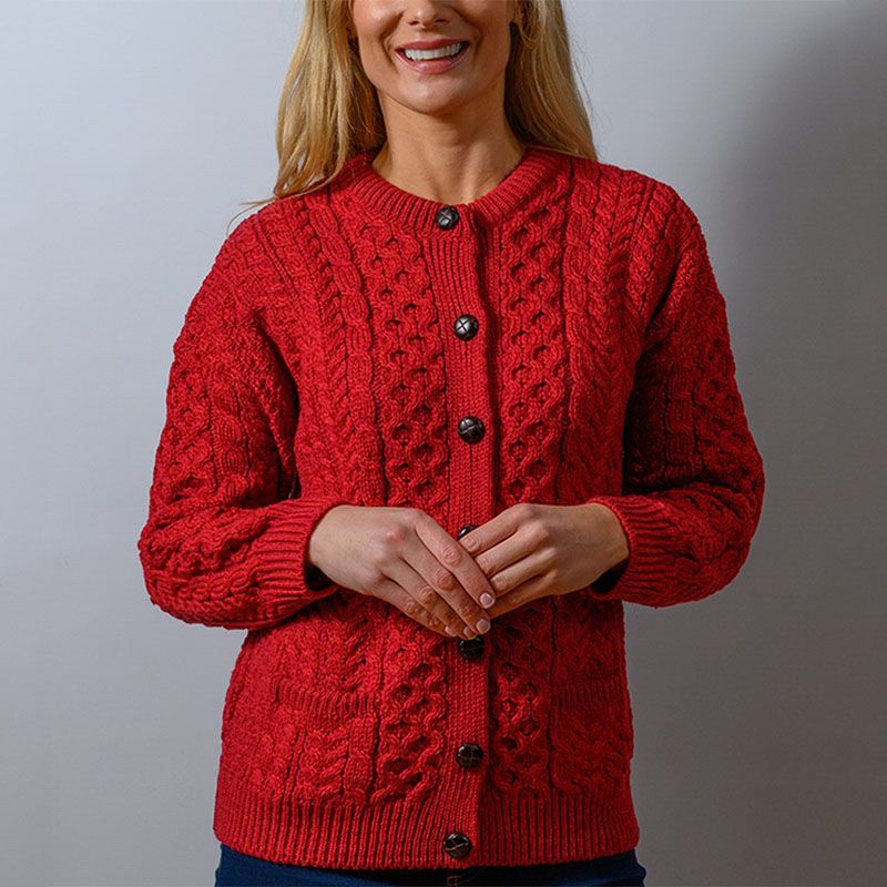 Ladies Traditional Aran Lumber Jacket