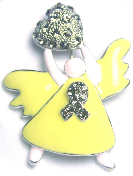 Lung Cancer Angel Pin