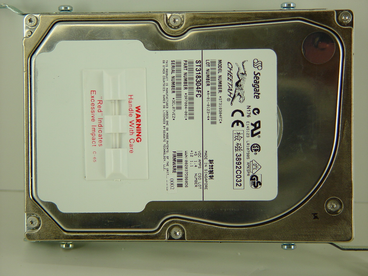 SCSI HARD DRIVE 18.4 GIGABYTE 15 30 FRAMES PER SECOND