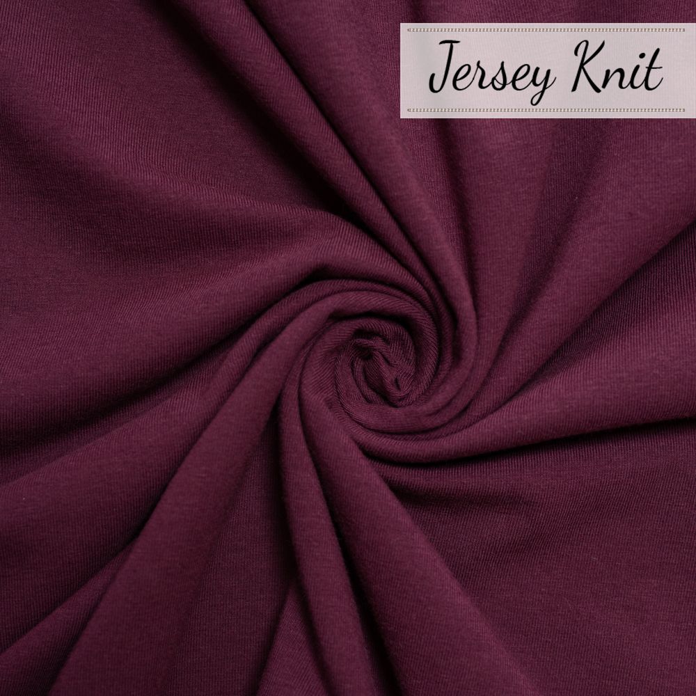 Birch Organic Fabrics, Jersey Knit, Solid Eggplant