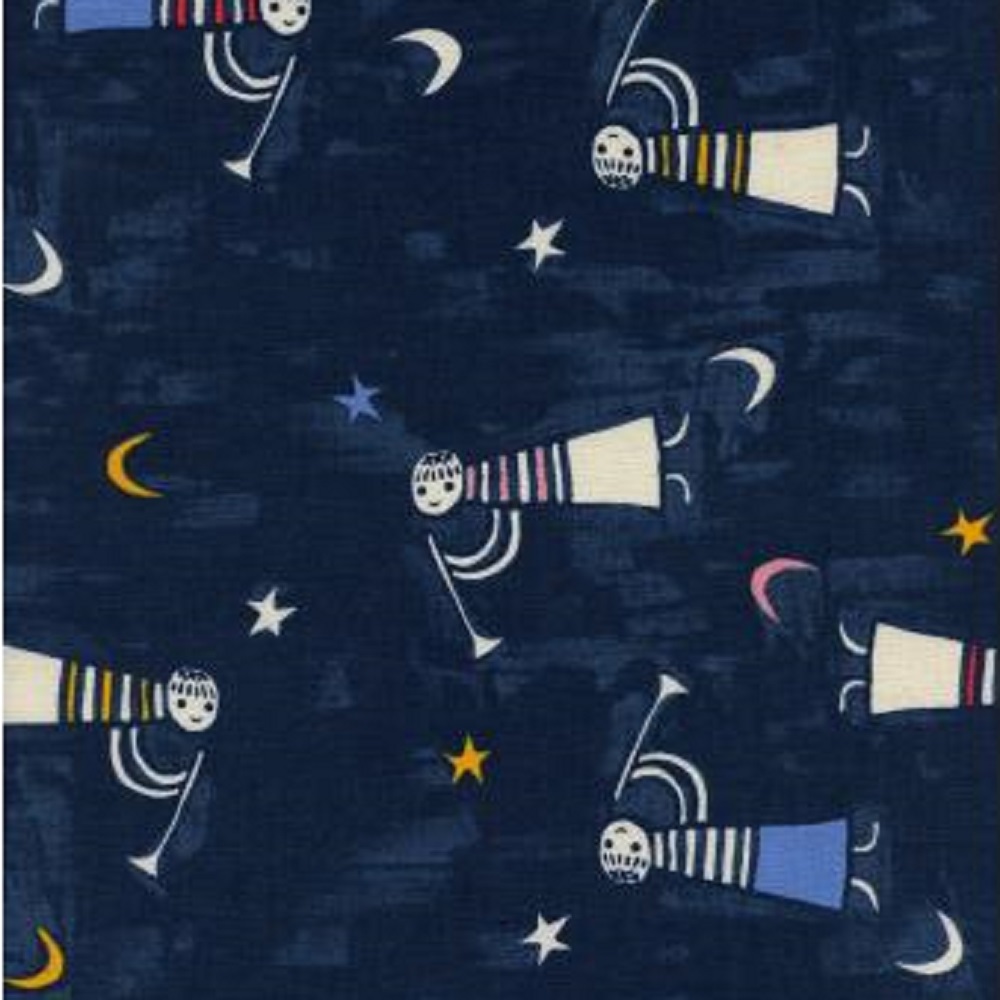 Cotton + Steel Collaborative, Noel, Angels Singing Navy