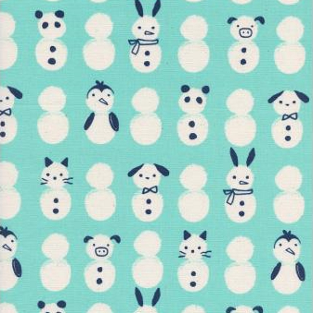 Cotton + Steel Collaborative, Noel, Snow Babies Mint