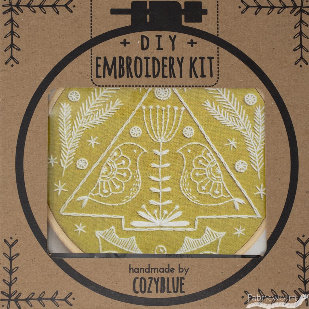 Cozyblue Handmade, Embroidery Kit, Folk Holiday