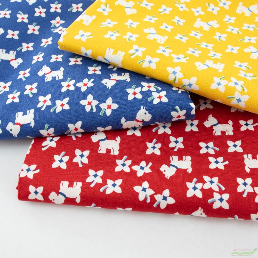 Darlene Zimmerman for Robert Kaufman, Naptime 4, Westies Red