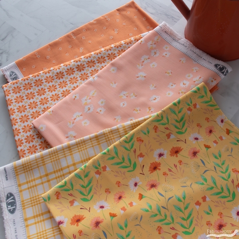 Fabricworm Custom Bundle, Daisy Bee Precut FAT QUARTERS 14 Total