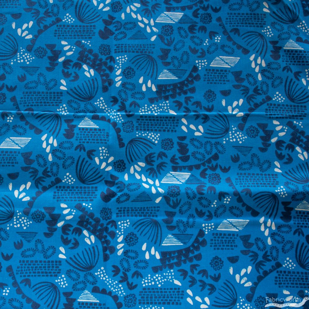 Jeanne McGee for Cotton + Steel, Homestead, Planting Evening Blue