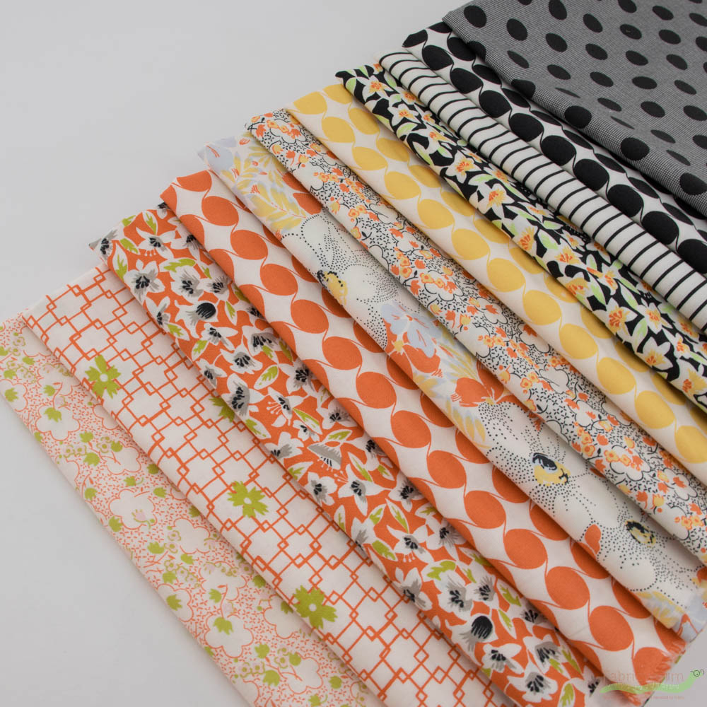 Jen Kingwell for Moda, Fine And Sunny, Jasmine Persimmon