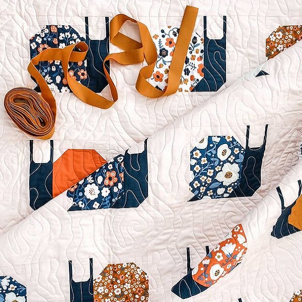 Pen + Paper, Sewing Patterns, Garden Snails Quilt