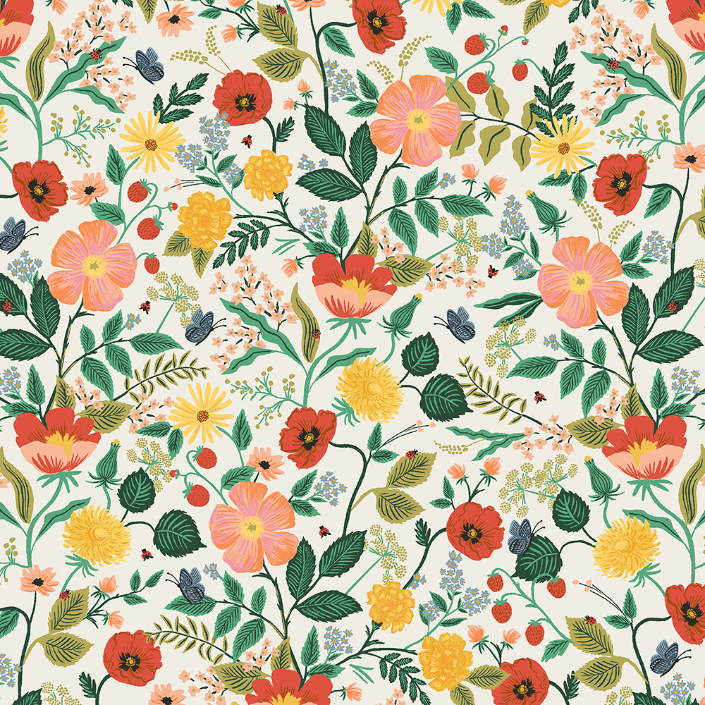 Rifle Paper Co. for Cotton + Steel, Camont, Poppy Fields Cream