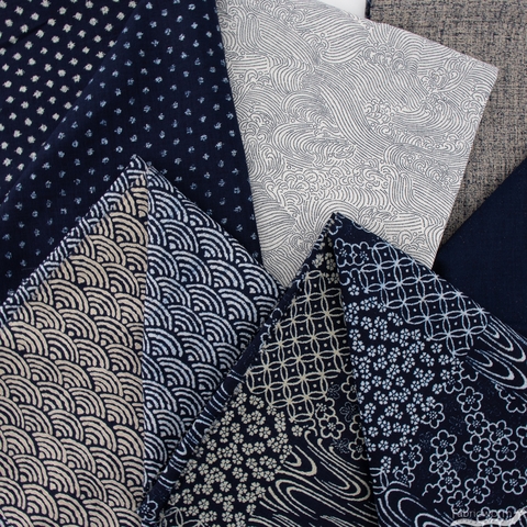 Sevenberry for Robert Kaufman, Nara Homespun, Hills Indigo