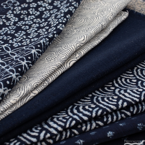 Sevenberry for Robert Kaufman, Nara Homespun, Hills Indigo