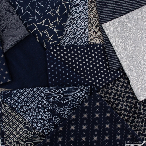 Sevenberry for Robert Kaufman, Nara Homespun, Hills Indigo
