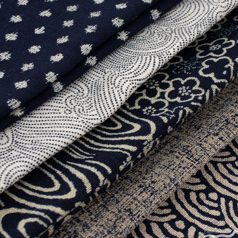Sevenberry for Robert Kaufman, Nara Homespun, Hills Indigo