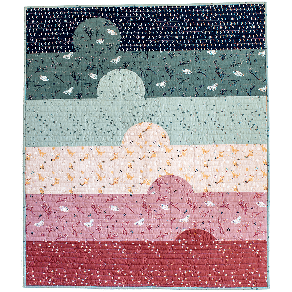 Sunset Bliss Quilt Kit by XOXSEW Featuring Birch Organic Dreamer
