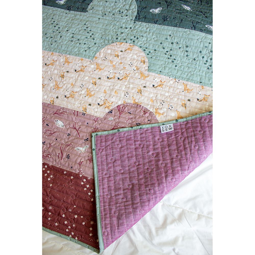 Sunset Bliss Quilt Kit by XOXSEW Featuring Birch Organic Dreamer