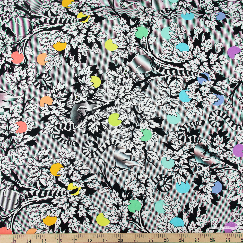 Tula Pink for Free Spirit, Linework, Lemur Me Alone Ink