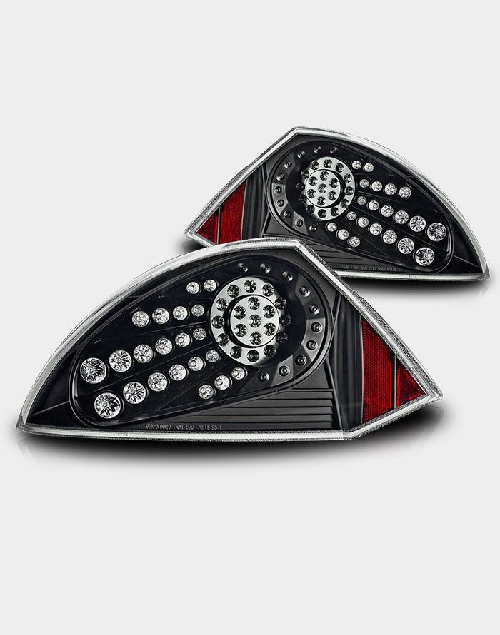 0002 Mitsubishi Eclipse Euro Style LED Tail Lights Black