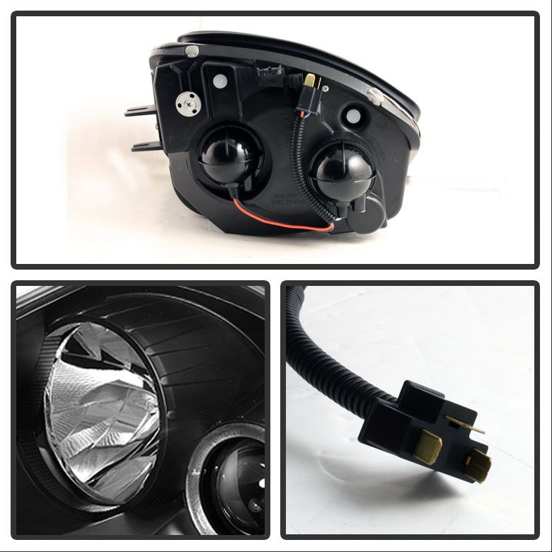 0005 Mitsubishi Eclipse Angel Eye Halo Projector Headlights Chrome