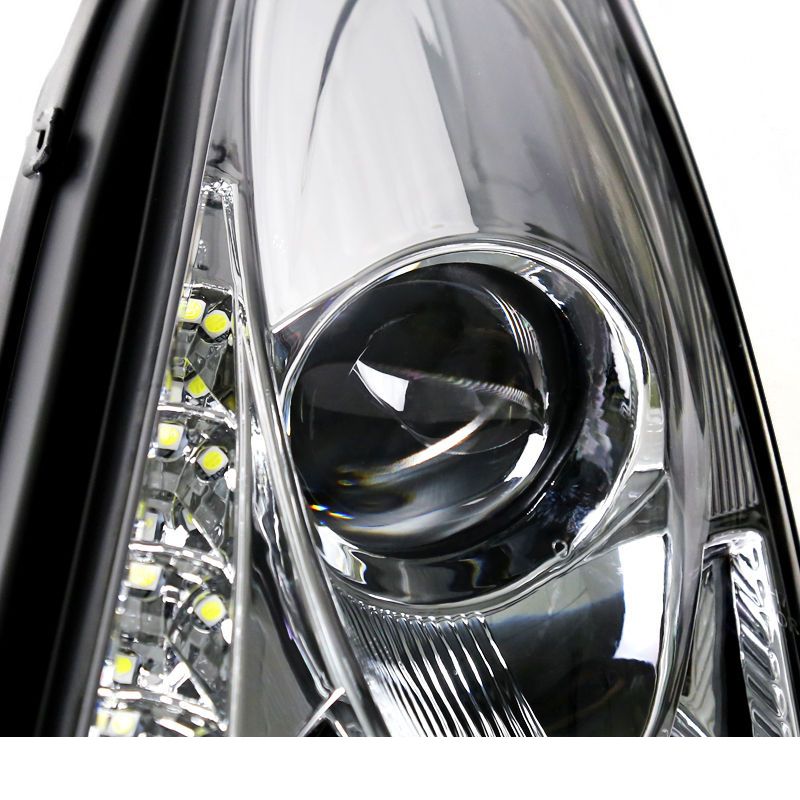 HID Xenon + 00-05 Toyota Celica LED DRL Projector Headlights - Chrome