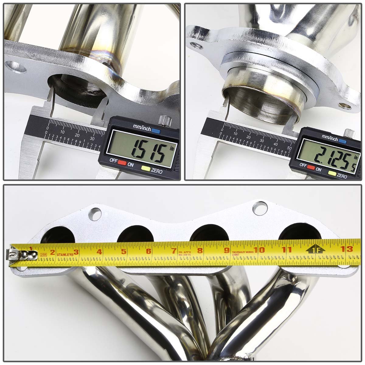 0105 Honda Civic Ex 1.7L D17A2 4 Cyl Stainless Racing Manifold Header