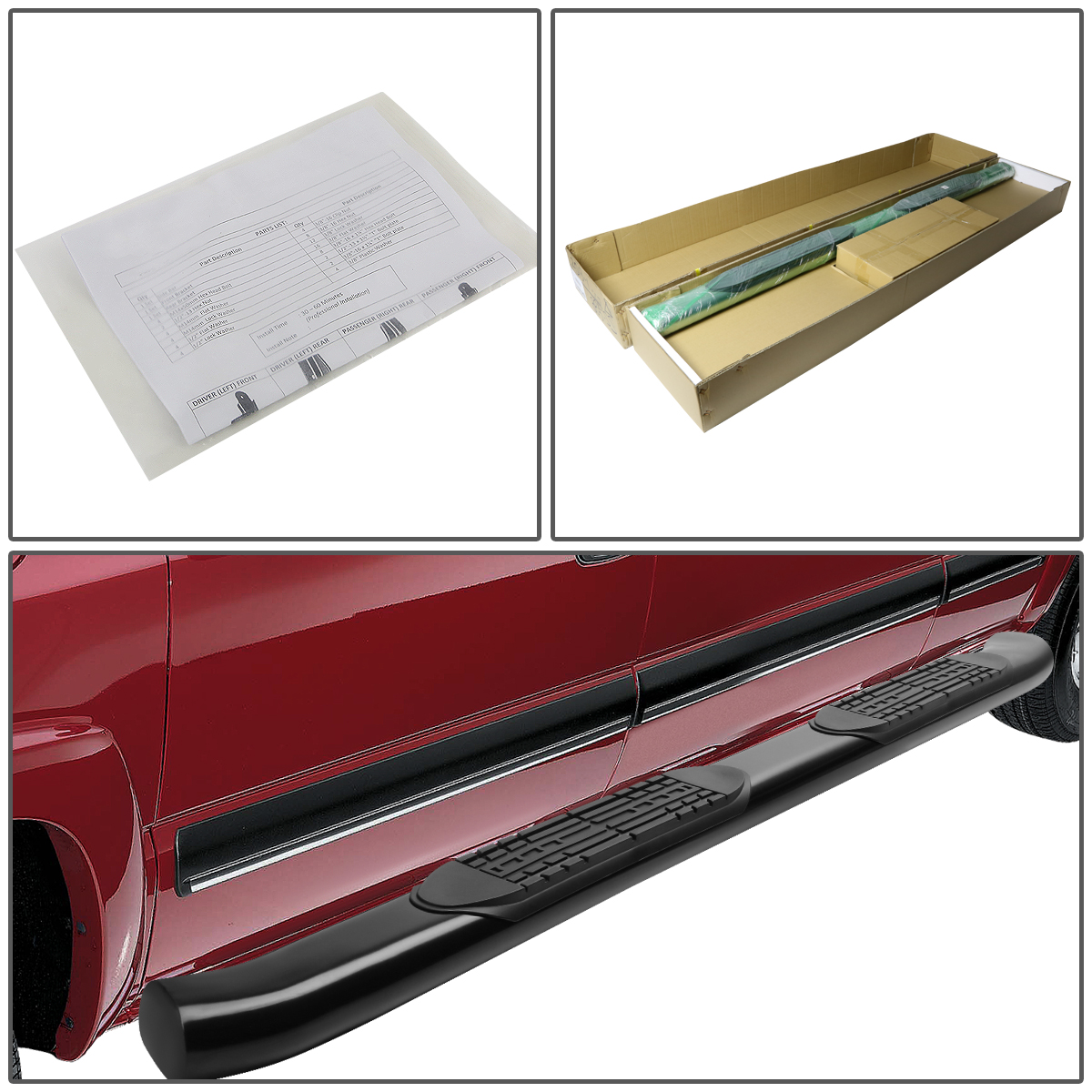 0106 Chevy Silverado / GMC Sierra Crew Cab 4" Curved Side Step Nerf