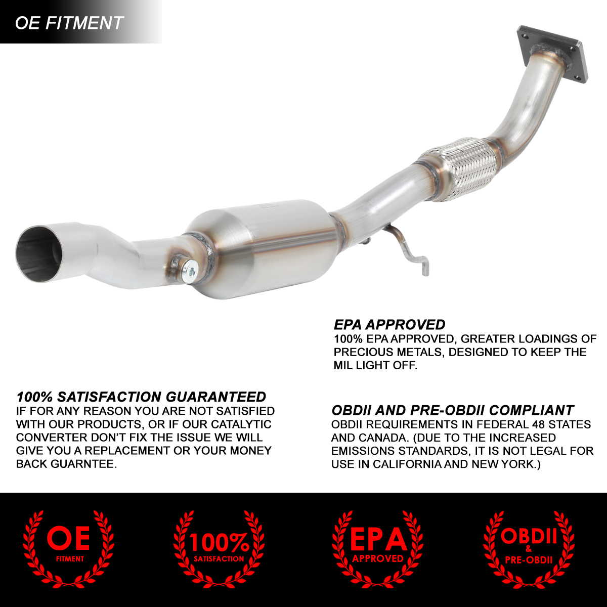 0106 Volkswagen Golf Volkswagen Jetta Beetle 2.0L Engine Catalytic