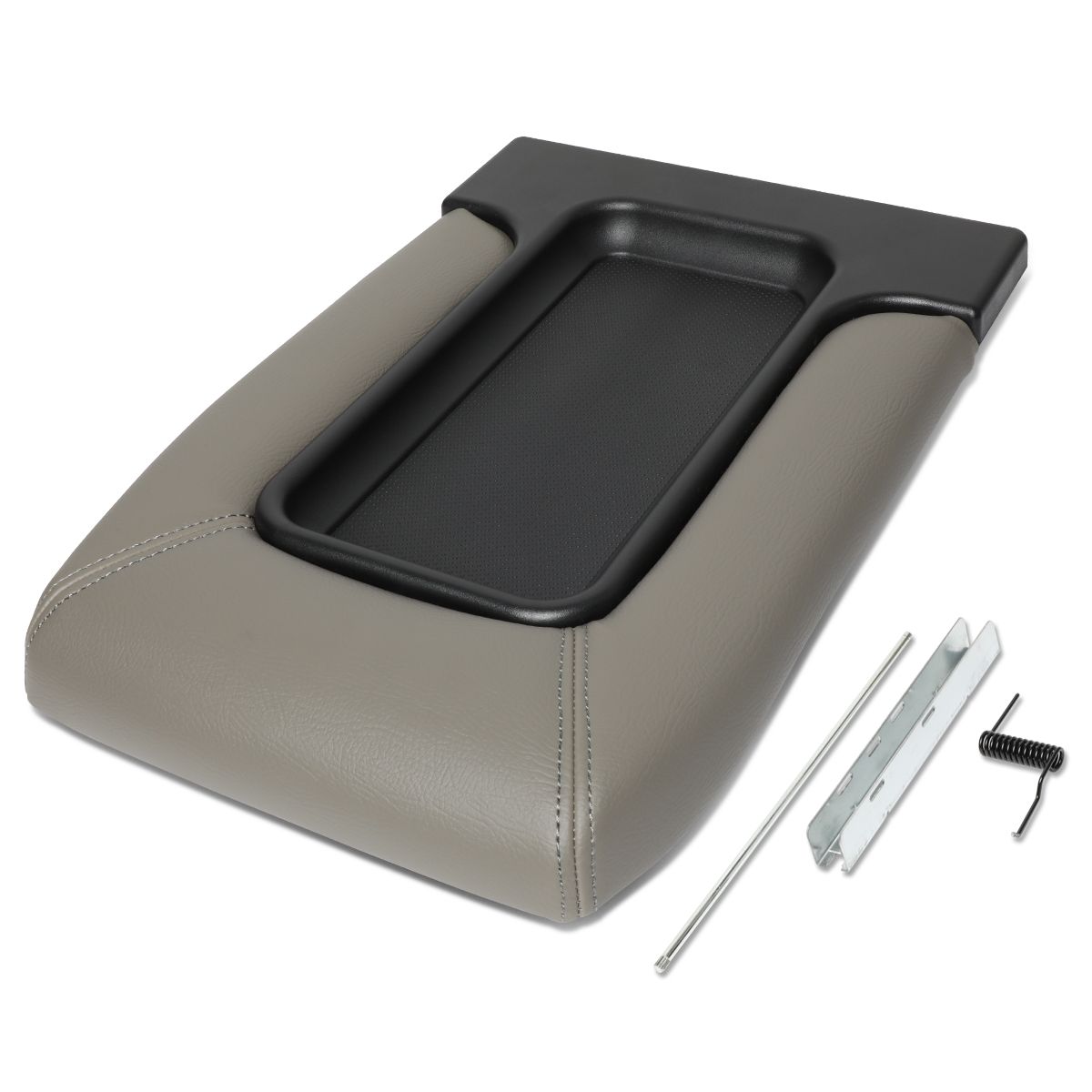 Beige Real Leather Center Console Lid Armrest Cover For 2004-2008 Acura TL - DIY Replacement