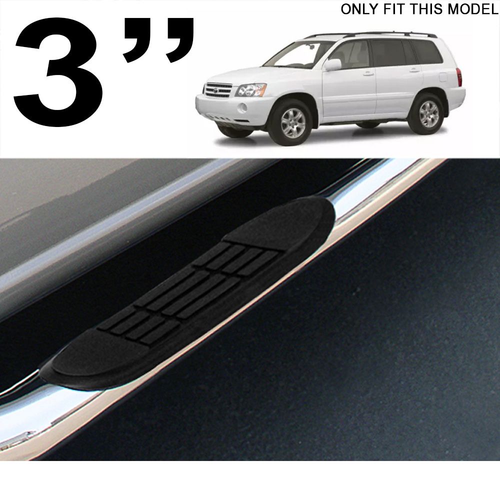 0107 Toyota Highlander 3" Side Step Nerf Bars Running Boards HD Chrome